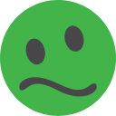 Emoticon, Confused LimeGreen icon