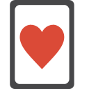card, Hearts DarkSlateGray icon