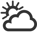 Cloudy, day, partly DarkSlateGray icon