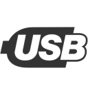 Logo, Usb Black icon