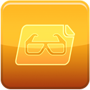 Glasses, File Goldenrod icon