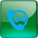 Call, hour ForestGreen icon
