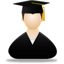 male, Graduate Black icon