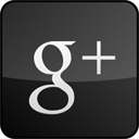 Black, Googleplus, Gloss, custom DarkSlateGray icon