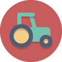 tractor IndianRed icon