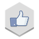 Like, Facebook Gainsboro icon
