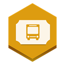 Ticket, Bus Goldenrod icon