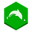 Browser, dolphin Green icon