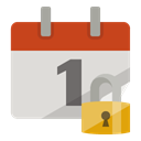 Calendar, Lock Gainsboro icon