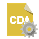 File, Gear, Format, Cda Goldenrod icon