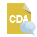 Format, Bubble, speech, File, Cda Goldenrod icon