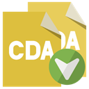 Format, Down, File, Cda Goldenrod icon