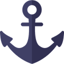 tattoo, navy, Anchor, sailing, Anchors, sail, Tools And Utensils DarkSlateGray icon