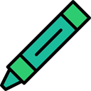 write, Draw, education, Crayon, Tools And Utensils Black icon