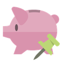 piggy, push, Bank, pin RosyBrown icon