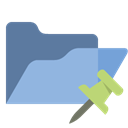 push, pin, open, Folder SkyBlue icon