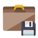 Diskette, Briefcase RosyBrown icon