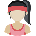 athletic, Sports And Competition, Girl, Avatar, people, Basketball Player, Sporty, woman Black icon