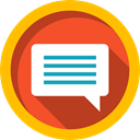 speech bubble, Multimedia, Communication, Conversation, Chat, Music And Multimedia Gold icon