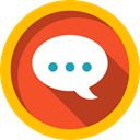 Chat, Conversation, Music And Multimedia, Communication, speech bubble, Multimedia Gold icon