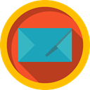 Email, interface, Multimedia, envelope, Message, mail, mails, envelopes Gold icon