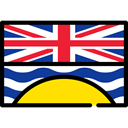 Country, Nation, flag, British Columbia, flags Black icon