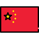 Nation, flag, China, Country, flags Crimson icon