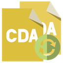 Format, File, Cda, refresh Goldenrod icon
