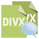 Divx, Format, File, Bubble, speech DarkKhaki icon