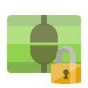 vertical, Connect, Lock YellowGreen icon