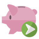 piggy, Bank, right RosyBrown icon
