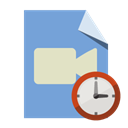 Clock, video, type, File CornflowerBlue icon