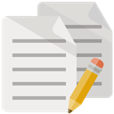 document, pencil Linen icon