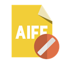 Format, File, cancel, Aiff Goldenrod icon