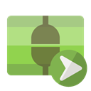 right, Connect, vertical YellowGreen icon