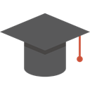 education, mortarboard, Graduate, Cap DimGray icon