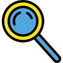 magnifying glass, Art And Design, zoom, Loupe, Tools And Utensils, detective, search Black icon