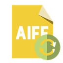 Format, refresh, File, Aiff Goldenrod icon