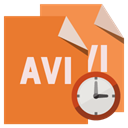 Avi, File, Format, Clock Chocolate icon