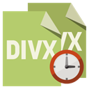 File, Divx, Clock, Format DarkKhaki icon