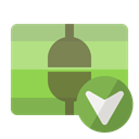 vertical, Connect, Down YellowGreen icon