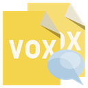 vox, File, Format, Bubble, speech SandyBrown icon