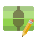 pencil, Connect, vertical YellowGreen icon