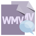 speech, File, Wmv, Format, Bubble LightSlateGray icon