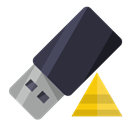 Pen, pyramid, drive DarkSlateGray icon