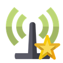 antenna, star Black icon