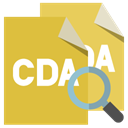 File, Cda, Format, zoom Goldenrod icon