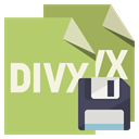 File, Format, Divx, Diskette DarkKhaki icon