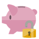 Bank, Lock, open, piggy RosyBrown icon
