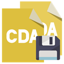 Format, File, Cda, Diskette Goldenrod icon